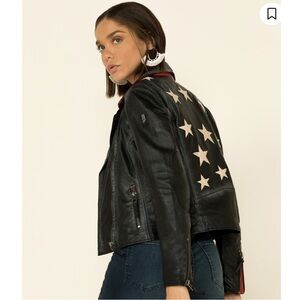 MAURITIUS LEATHER WOMEN'S CHRISTY SCATTER STAR LEATHER JACKET